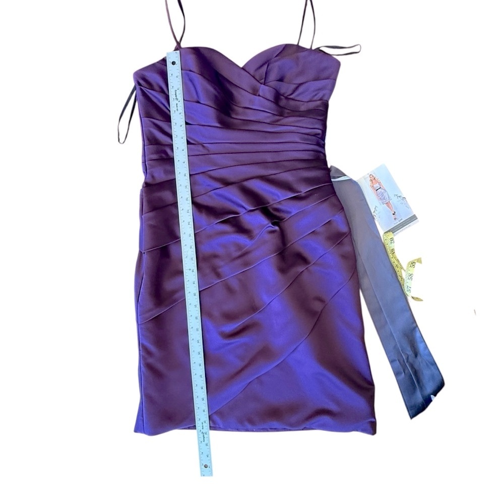 NWT Sorella Vita Cocktail Dress Style 2399 Women’s Size: 12 Color: Aubergine - Picture 11 of 13